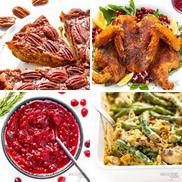 Thanksgiving recipes collage.