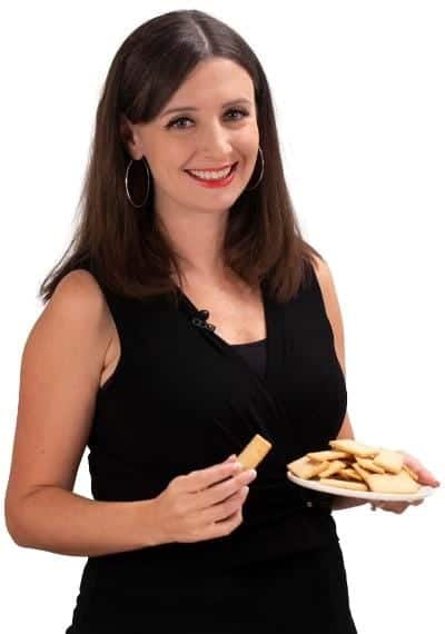 Maya with crackers.