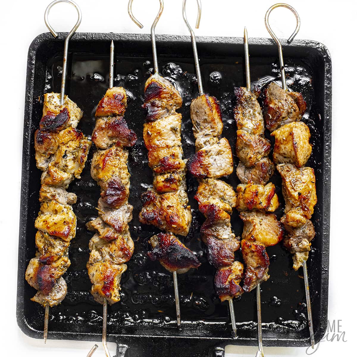 Cooked souvlaki recipe.