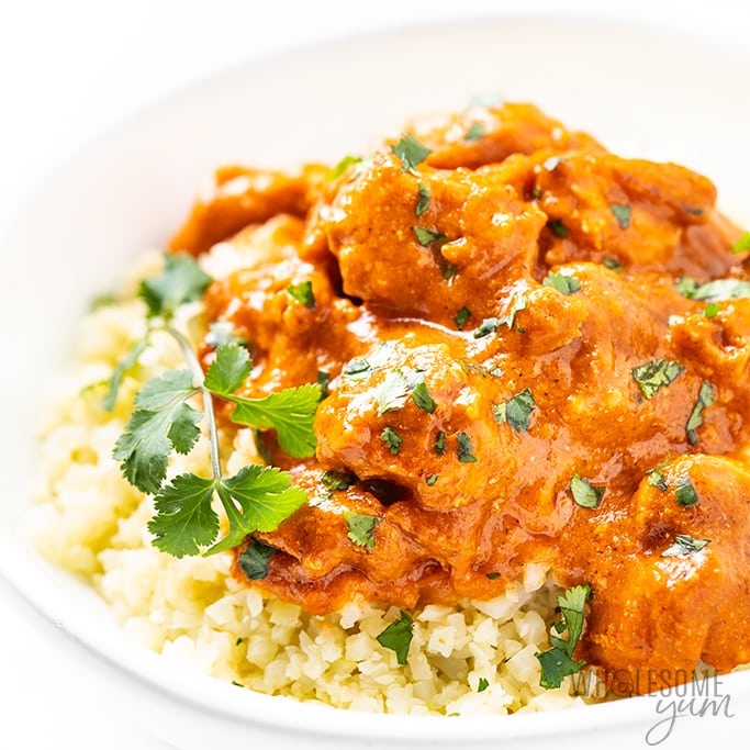 bowl of butter chicken recipe
