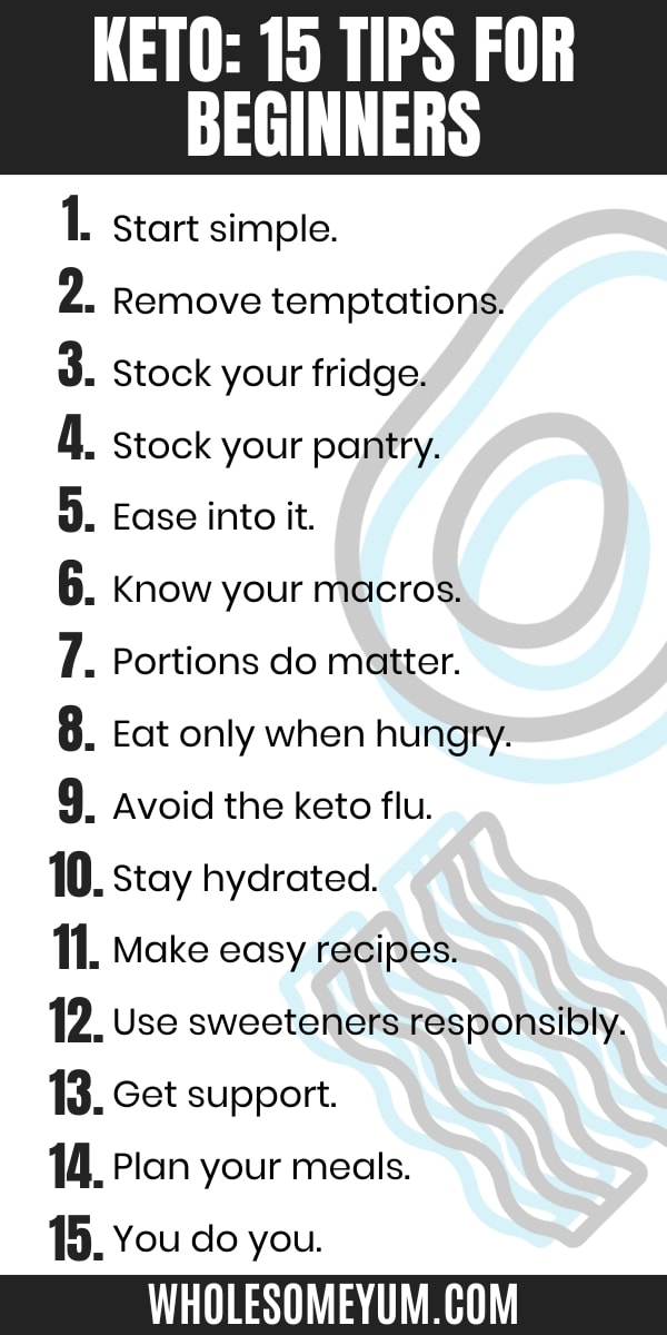 Top 15 keto for beginners tips.