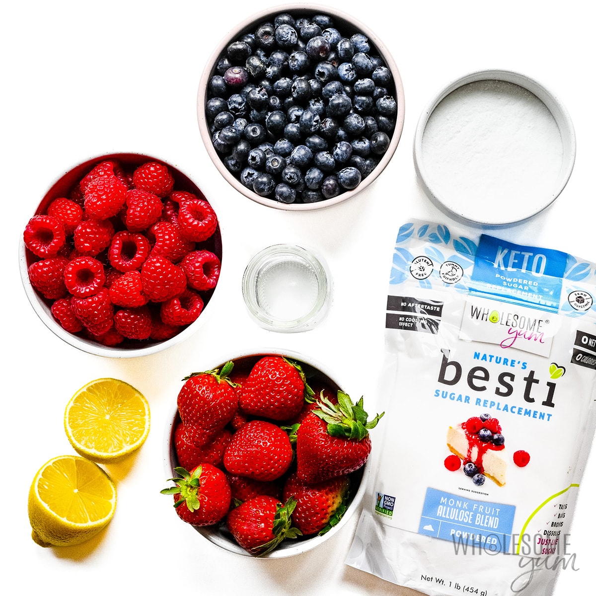 Ingredients with powdered Besti.