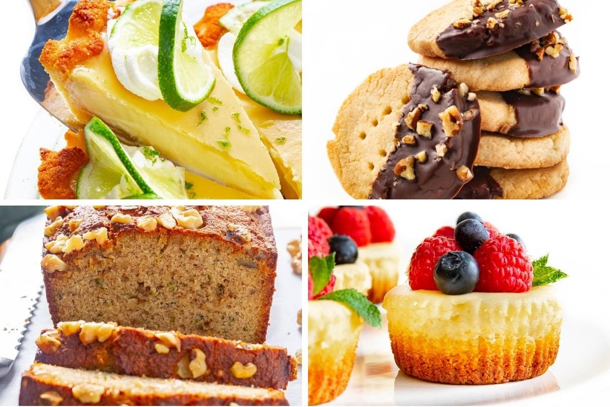 Keto baking recipes collage.