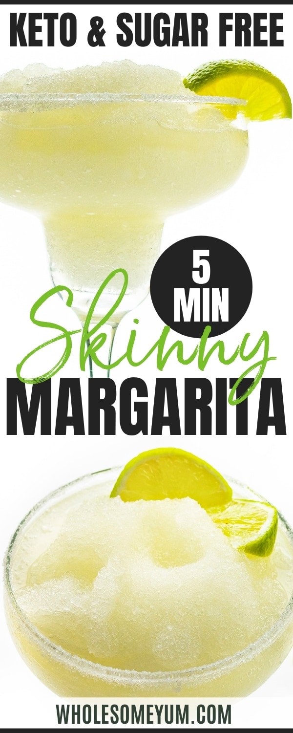 Skinny margarita recipe pin.