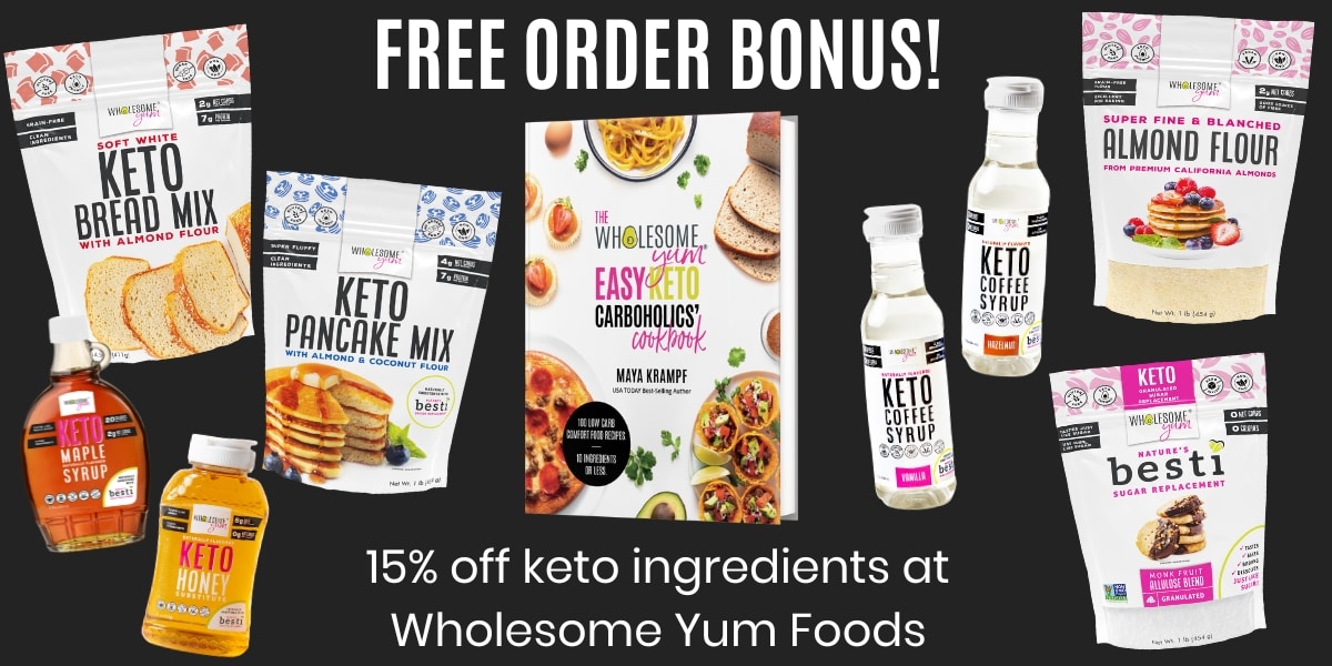 Easy Keto Carboholics' Cookbook with Wholesome Yum Foods ingredients.
