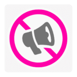 Megaphone crossed out.