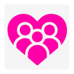 Support community in a heart.